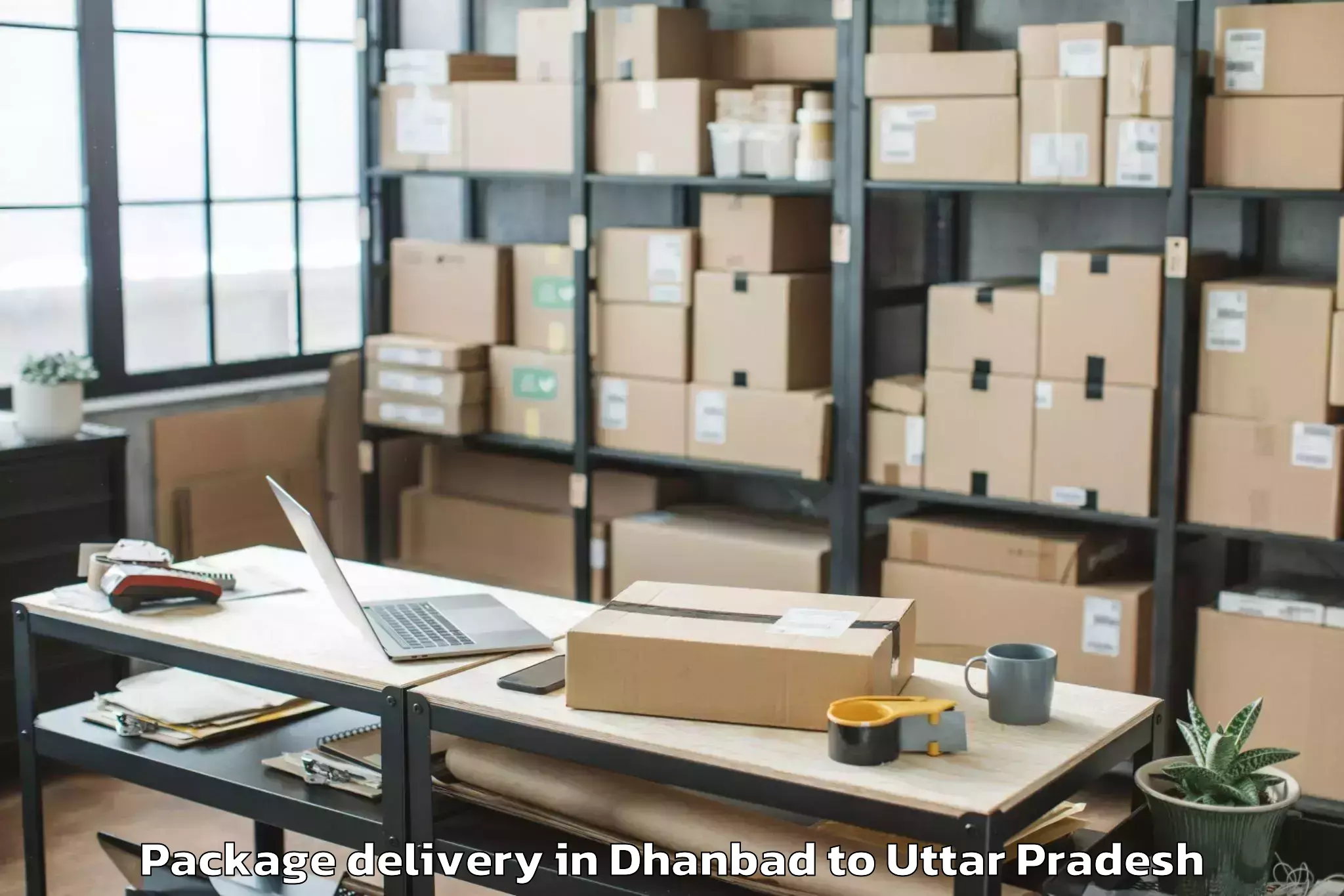 Easy Dhanbad to Kirakat Package Delivery Booking